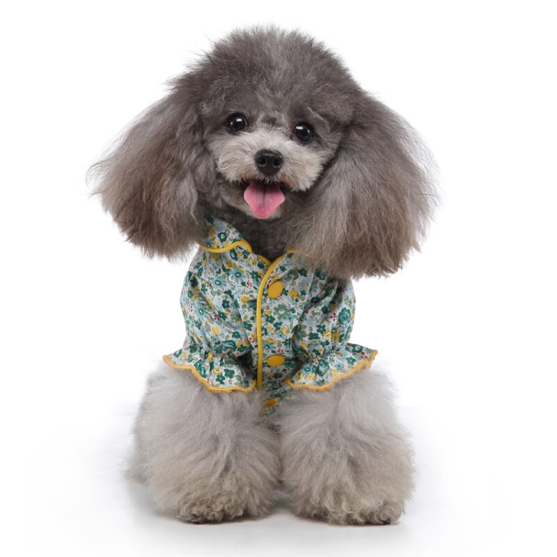 Pet Dog Pajamas Shirt Spring Summer Dog Clothes Cat Puppy Clothing Apparel Outfit Garment Yorkshire Pomeranian Poodle Pet Coat