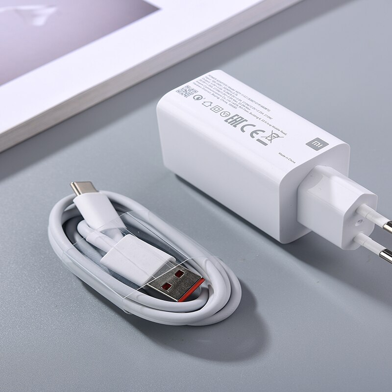 33W For Xiaomi Fast Charger Turbo Charge Adapter 6A Type C Cable For Mi 11Ultra 10 POCO X3 NFC Redmi Note 10 9T 8 K30 K40 pro 5G: EU Set