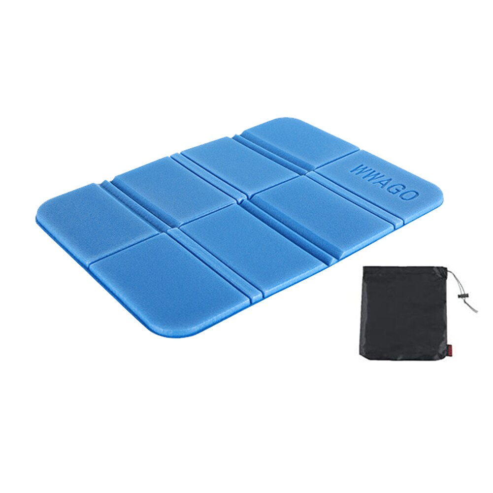 Esterilla plegable para acampar en la playa, esteras de pícnic pequeñas y portátiles, almohadilla impermeable a prueba de humedad, cojín plegable XPE para exteriores: Azul