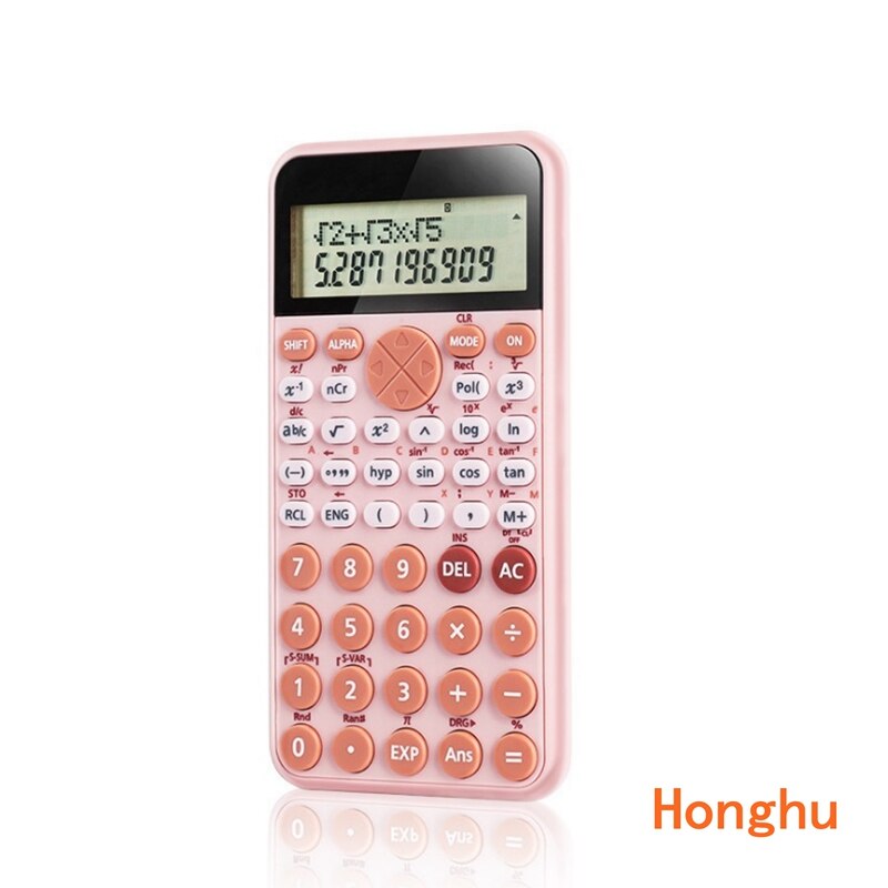 Science function big Large Screen Calculator 240 functions solar and battery two ways power fraction hyperbolic for students