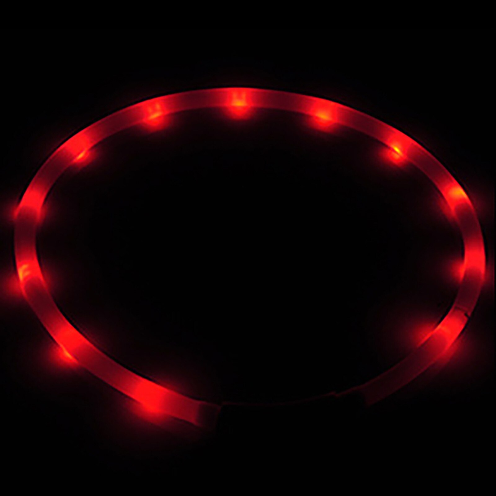 Led Lichtgevende Halsband Usb Opladen Hond Kleur 12 Led Halsband Lichten Night Honden Halsbanden Glowing Night Veiligheid Flashing Halsbanden: Red 