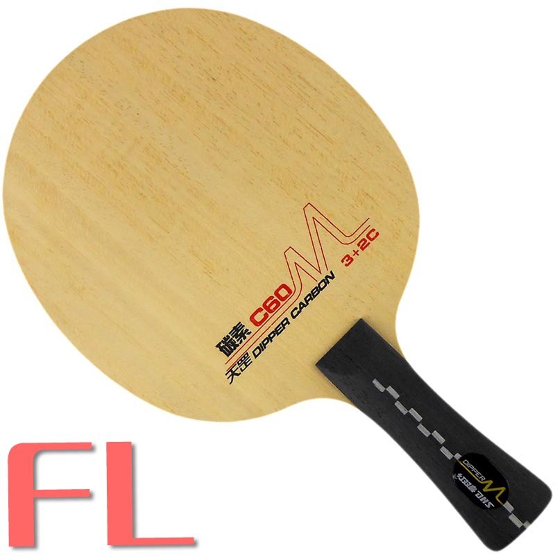 Original DHS DM.C60 DIPPER CARBON Quick Attack Plus Loop Table Tennis PingPong Blade Shakehand-FL Long Handle: FL