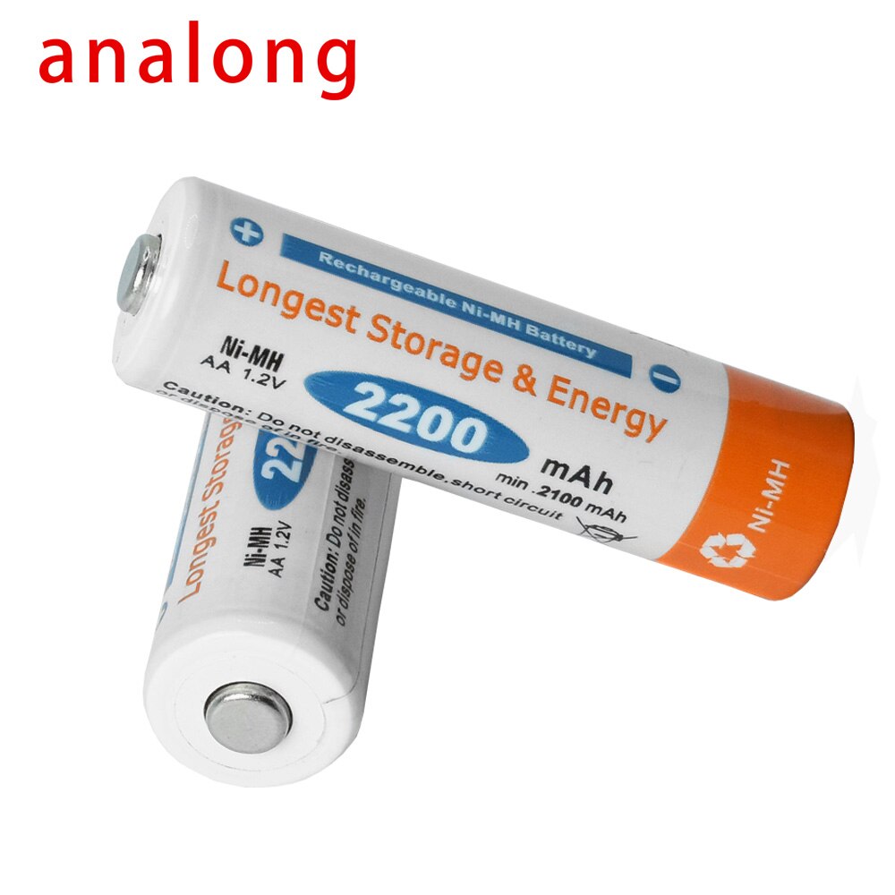 Analong 2A Aa Batterij Oplaadbare 1.2V Aa Batterijen Ni-Mh Vooraf Opgeladen Oplaadbare Batterij Aa Baterias Voor Camera Zaklamp