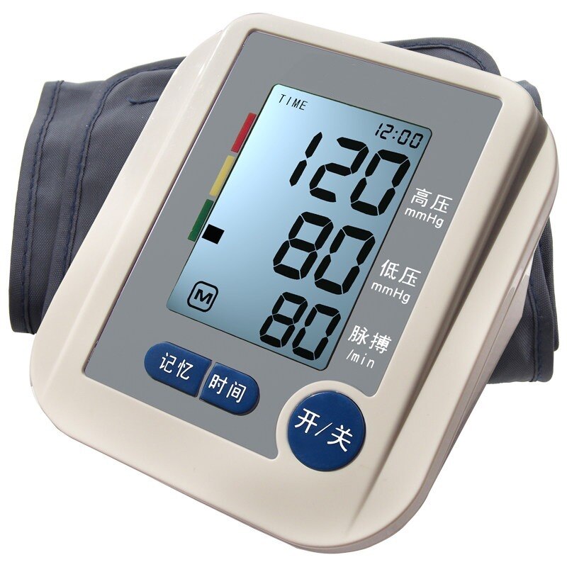 Automatische Digitale lcd-scherm Bovenarm nauwkeurige Bloeddrukmeter Pulse Monitor Gezondheidszorg Tonometer Meter Bloeddrukmeter
