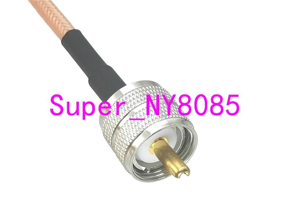 RG142 UHF PL259 spina maschio a UHF PL259 connettore maschio connettore a crimpare terminale RF Jumper cavo a spirale 4 pollici ~ 20M