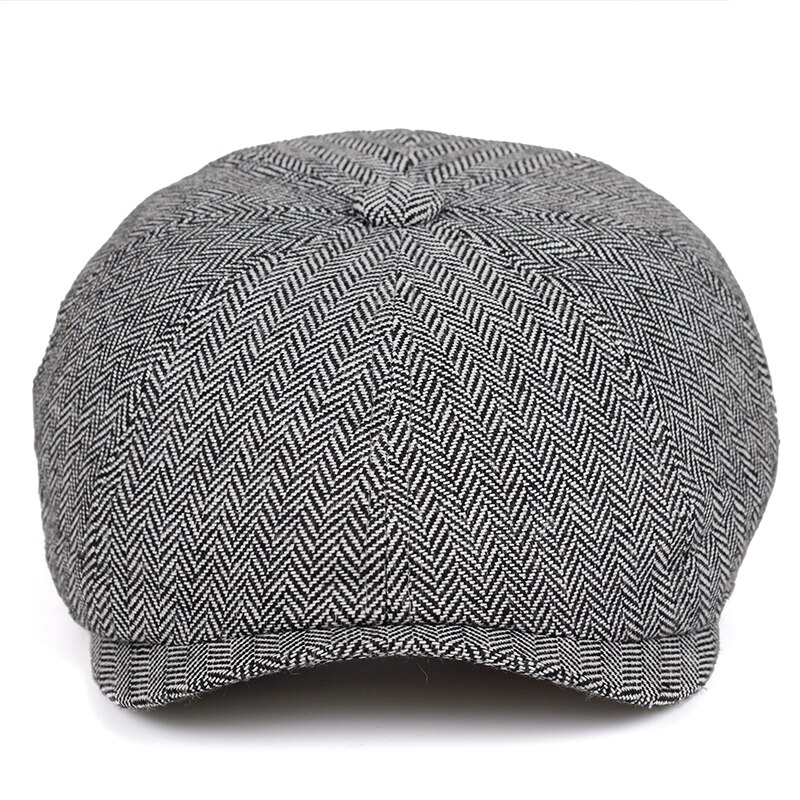 Gorros de invierno y otoño para hombre y mujer, Unisex, de Tweed cálido, octogonal, de Detective, Retro, planos, novedad de