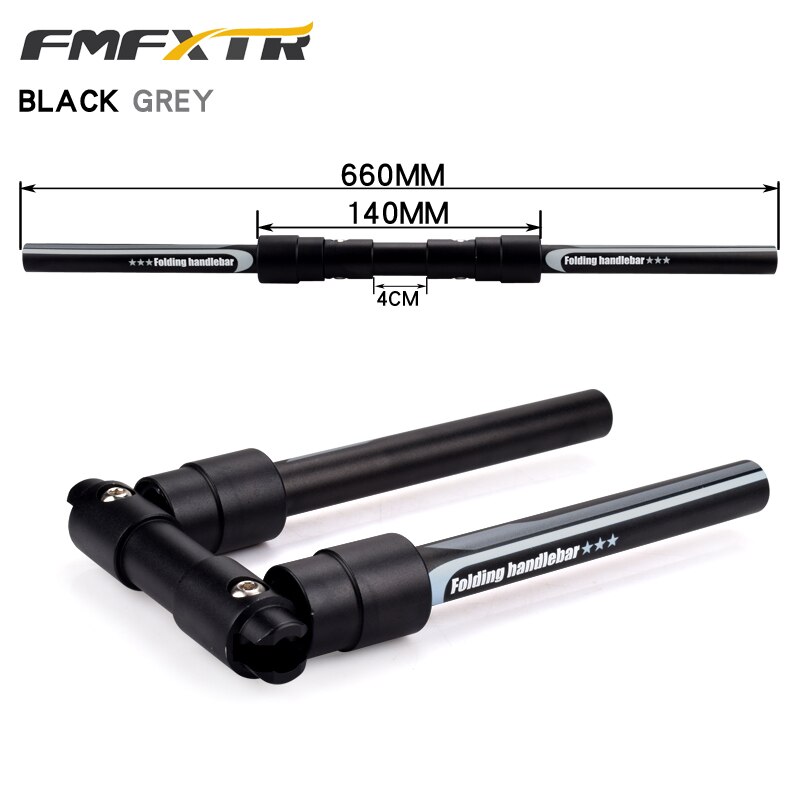 FMFXTR Foldable Aluminium Bicycle Handlebar Kick Scooter Handle Bar 25.4/31.8mm Road MTB Folding Bike Accessories Handlebars: gray 660mm