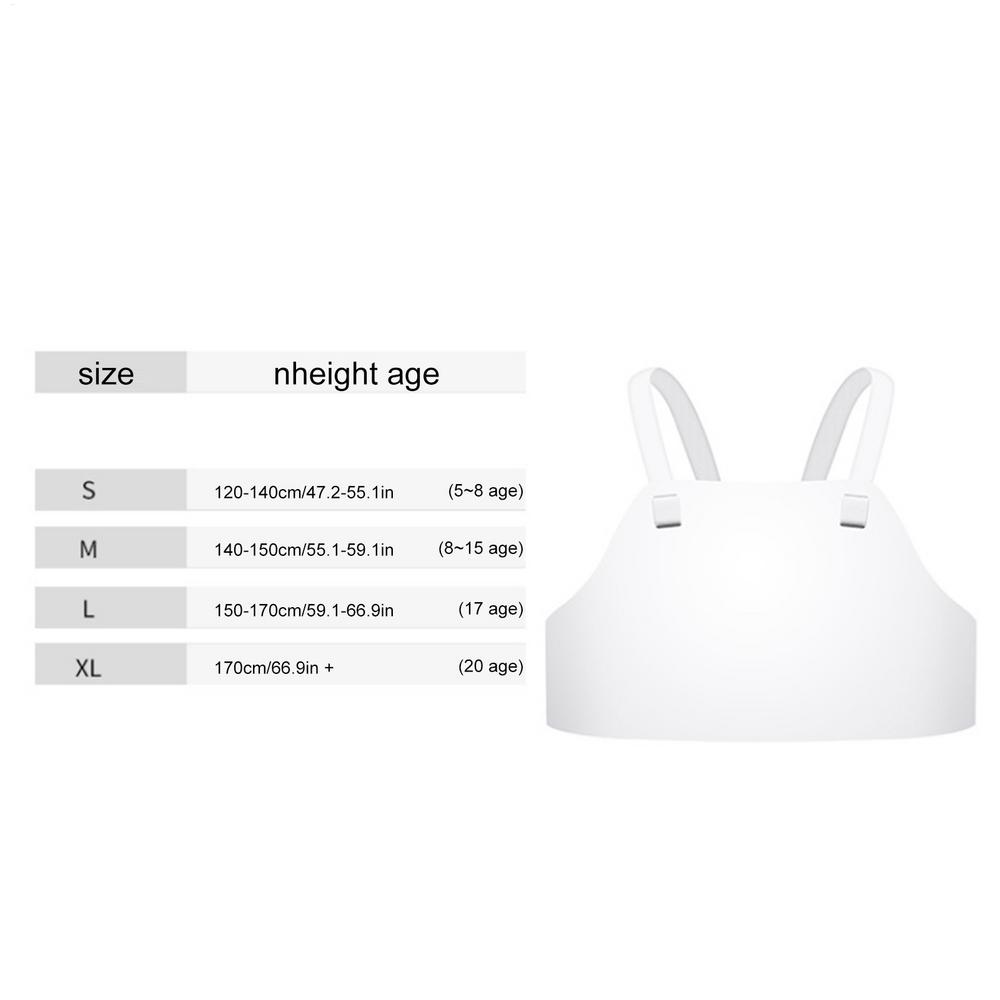 Homens esgrima protetor de peito feminino esgrima proteção engrenagem placa de peito guardas placa para equipamentos de proteção de esgrima: M / Vermelho