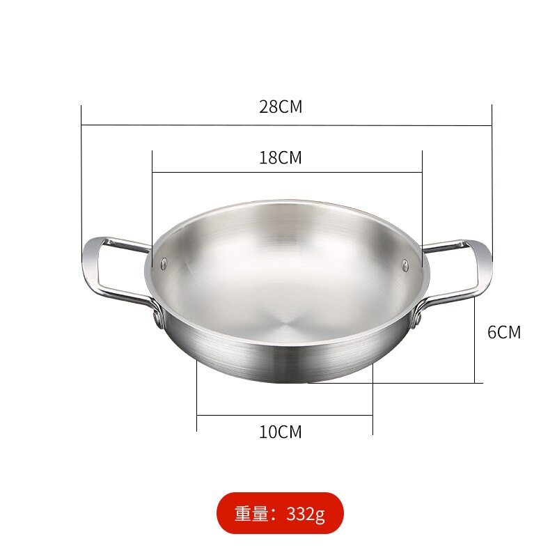 Ollas de Metal para cocina, Mini ollas coreanas de acero inoxidable, Conjunto de cerámica, utensilios de cocina para el hogar OC50MG: silver 18