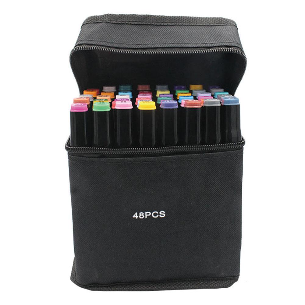 Bool – marqueurs de couleurs pour Manga, 12/18/24/48, à base d'alcool, pour dessin, croquis, stylo à double brosse huileuse, fournitures d'art: 48 Colors