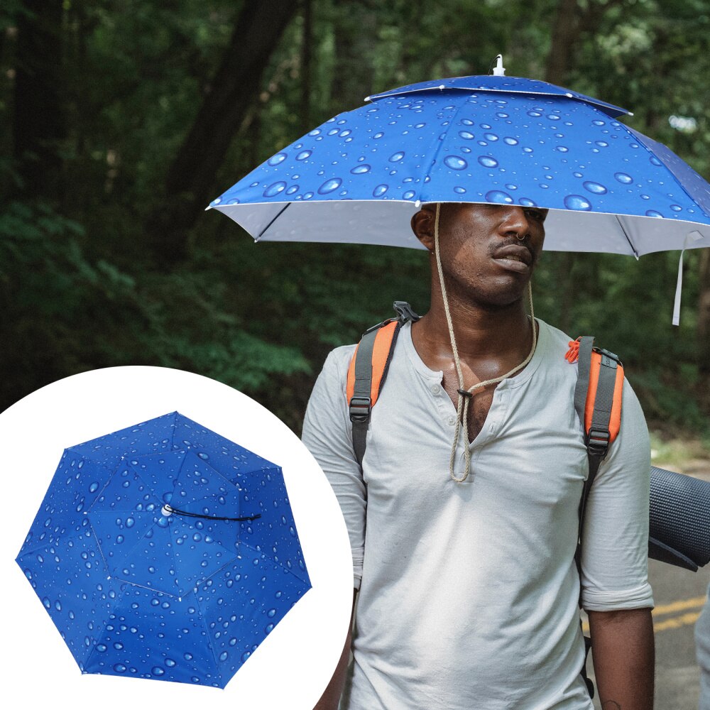 Parapluie d'extérieur mains libres pour hommes, protection contre la pluie et le soleil, Double couche, pêche, parasol étanche, 95cm