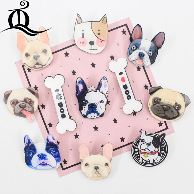 1Pcs Schilderen Cartoon Mix Mooie Hond Voor Kleding Acryl Badges Kawaii Pictogrammen Op De Rugzak Pin Broche badge Z40