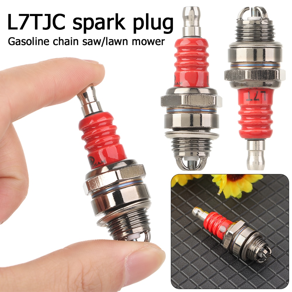 Three-sided Pole Spark Plug L7T 2 Stroke Electrode Gasoline Chainsaw Brush Cutter Engine 2500 3800 4500 5200 Replace Accessories