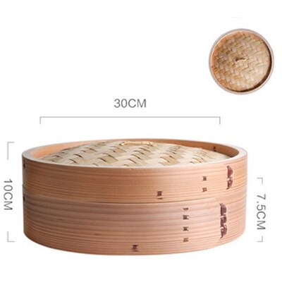 Round Bamboo Steamer For Chinese Food Xiaolongbao Jiaozi Steam Bread Safe Healthy China Style Bamboo Wooded Cooker Steamed Grid: bamboo steamer-8