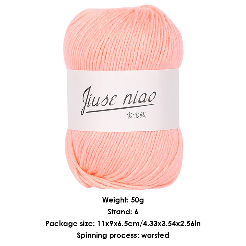 Soft Rival Line Knitting Tape Yarn Thread 50g/roll Cotton Thin Yarn for Crochet Stitching Knitting Soft DIY Baby Thread