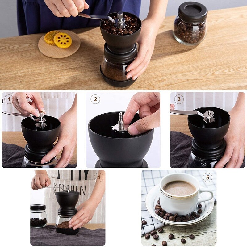 Handleiding Koffieboon Grinder Met Keramische Braam, Hand Koffiemolen Molen Voor Drip Koffie, Espresso, Franse Pers