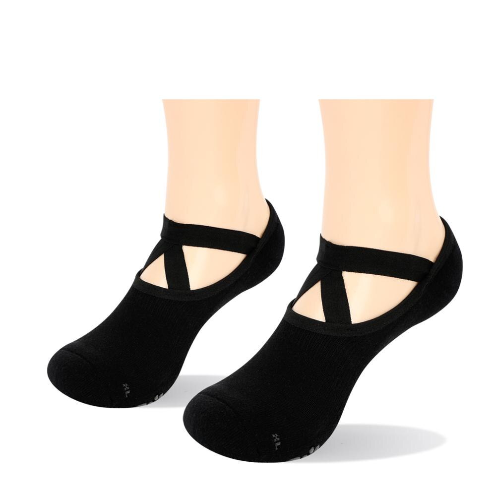 Yuedge 3 paar dames yogasokken met antislip handvatten en bandjes, ideaal voor pilates, barre, ballet, dans, blotevoeten workout yogasokken