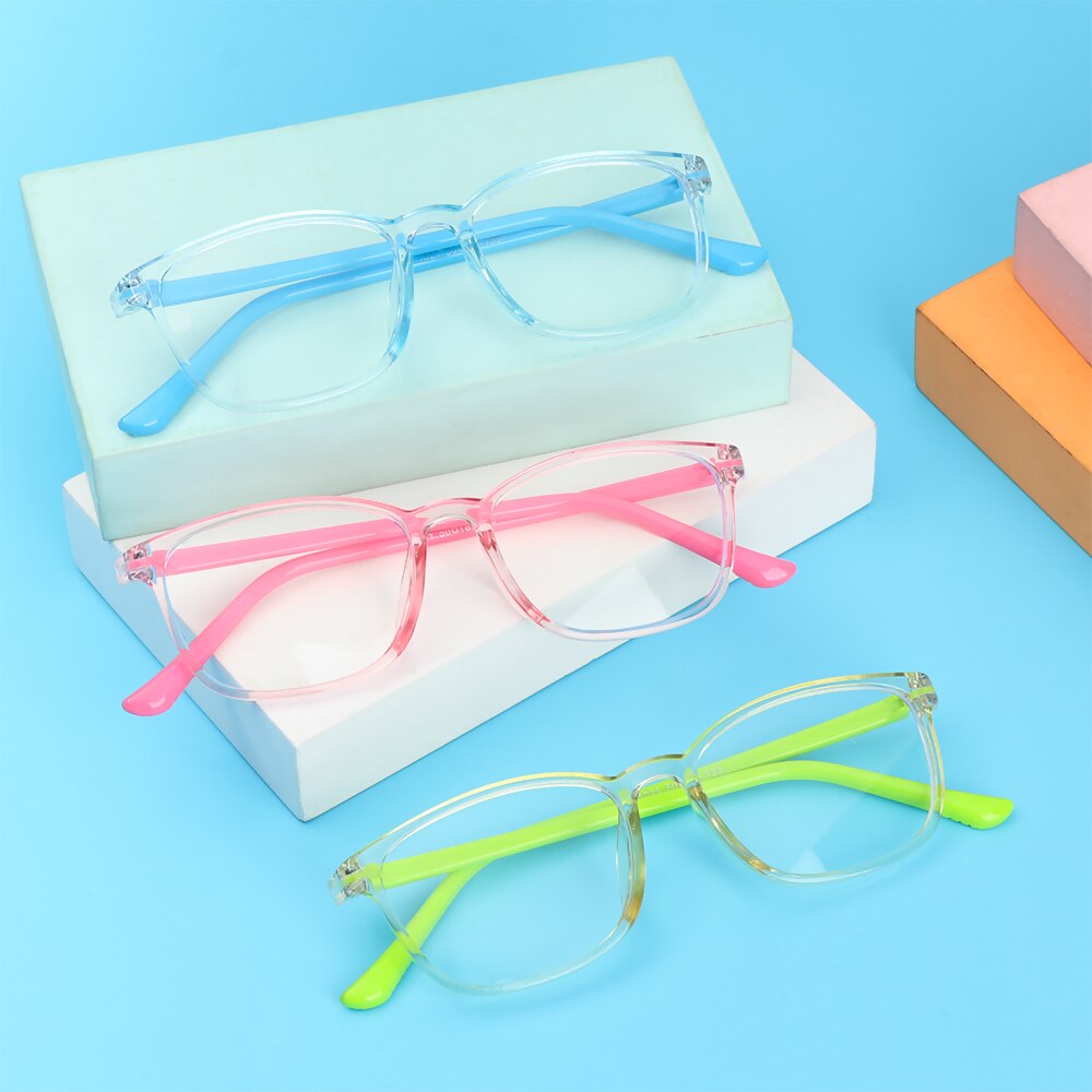 Children's Anti-blue Light Glasses Cute Ultra Light Frame Eyeglasses Kid Boy Girl Computer Online Class Glasses Eye Protection