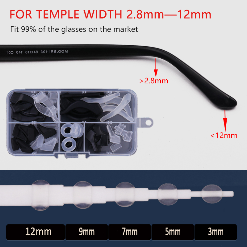 Ear Grip Hooks Anti-slip Holder Glasses Sunglasses Silicone Ear Hook Set For Eyeglasses Eyewear Accessories