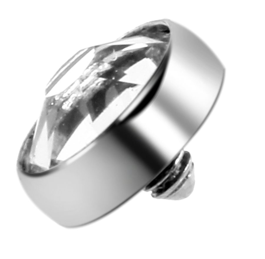 1 pieza G23 Piercing de titanio Micro Dermal CZ gema Micro ancla dérmica cristal Top Piercings dérmicos Piercing de superficie 14G joyería del cuerpo: Chapado en cobre envejecido