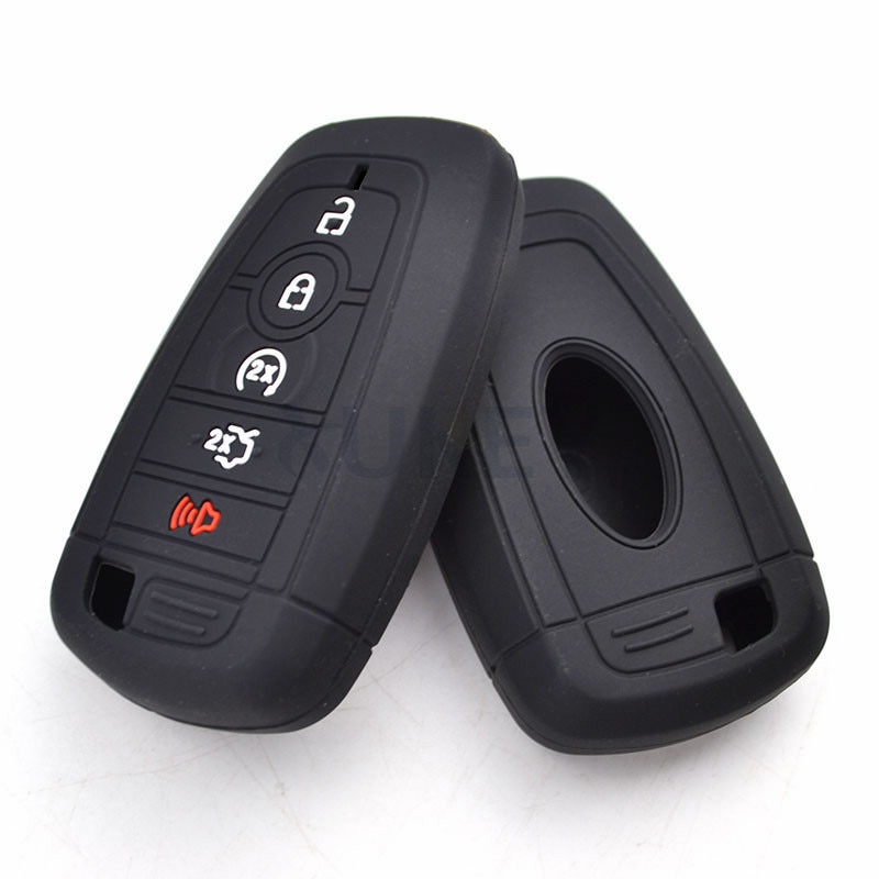 Funda de silicona de llave de control remoto para coche para Ford Fusion Mustang F-150 F-250 F-350 F-450 F-550 - cubierta carcasa para mando a distancia sin llave