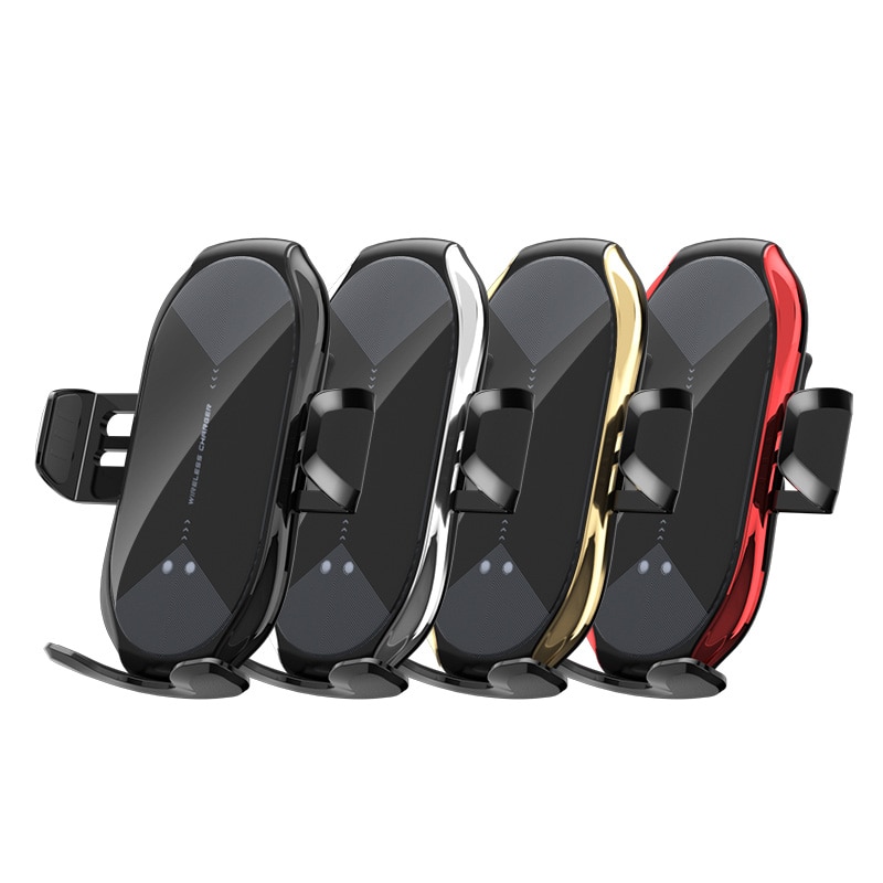 T6 Car Phone Holder Smart Phone Bracket Induction Wireless Charger Mobile Phone Stand 10W Fast Charge With Magnetic Head