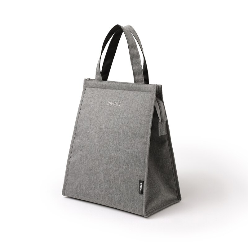 tragbare Isolierte Mittagessen Box Tote Isoliert Tasche Tote Picknick Tasche Mittagessen Tasche Abendessen Behälter Schule Eis Pack Lagerung tasche: gray / small