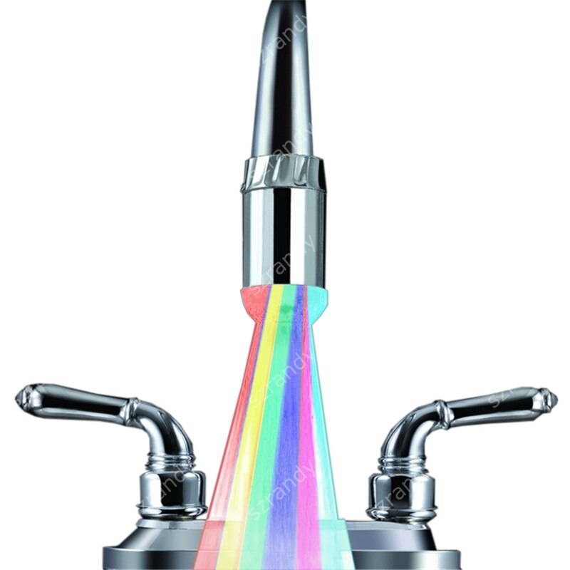 Water Power Multicolor Snelle Knipperende Keuken Kraan Met Licht Met Adapters