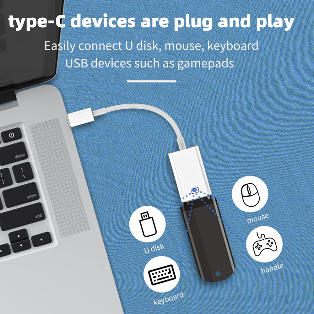 Type c To USB OTG Converter Adapter for Type C Phone Adapter Mouse Keyboard Charging U Disk Camera CardReader Data Converter OTG