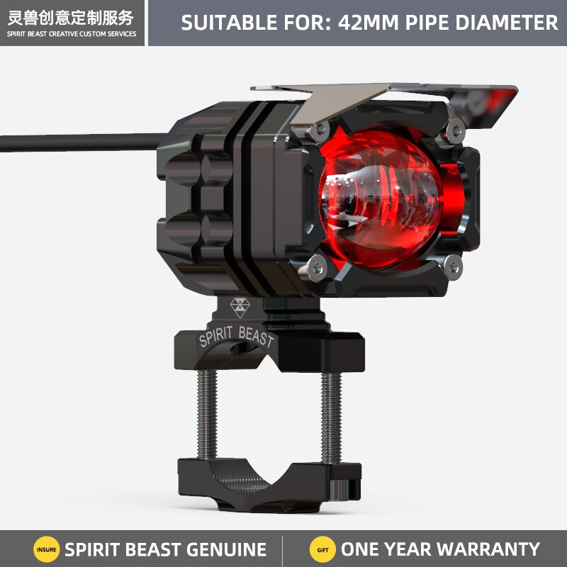 SPIRIT BEAST Motorcycle Lighting Accessories Spotlight LED Highlight off-road Motorcycle Universal Auxiliary Strobe Light Spotli: L6 42MM