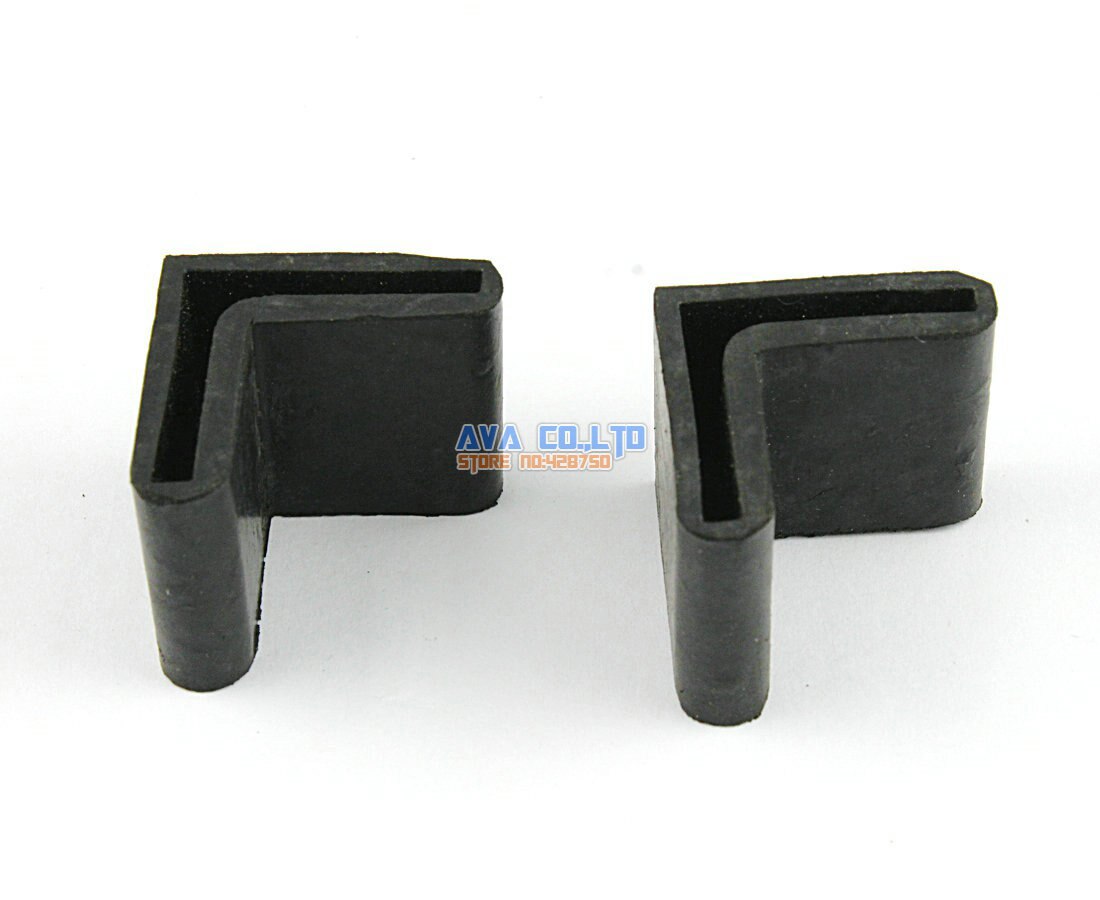 24 Pieces 25 x 25mm L Shape Furniture Feet Rubber Cover Angle Feet Pad Black