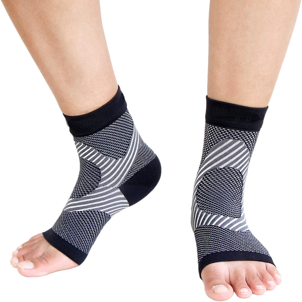 1Pair Plantar Fasciitis Compression Ankle Brace SocksSleeves,Provides Foot &amp; Arch Support. Heel Pain, Achilles Tendonitis Relief