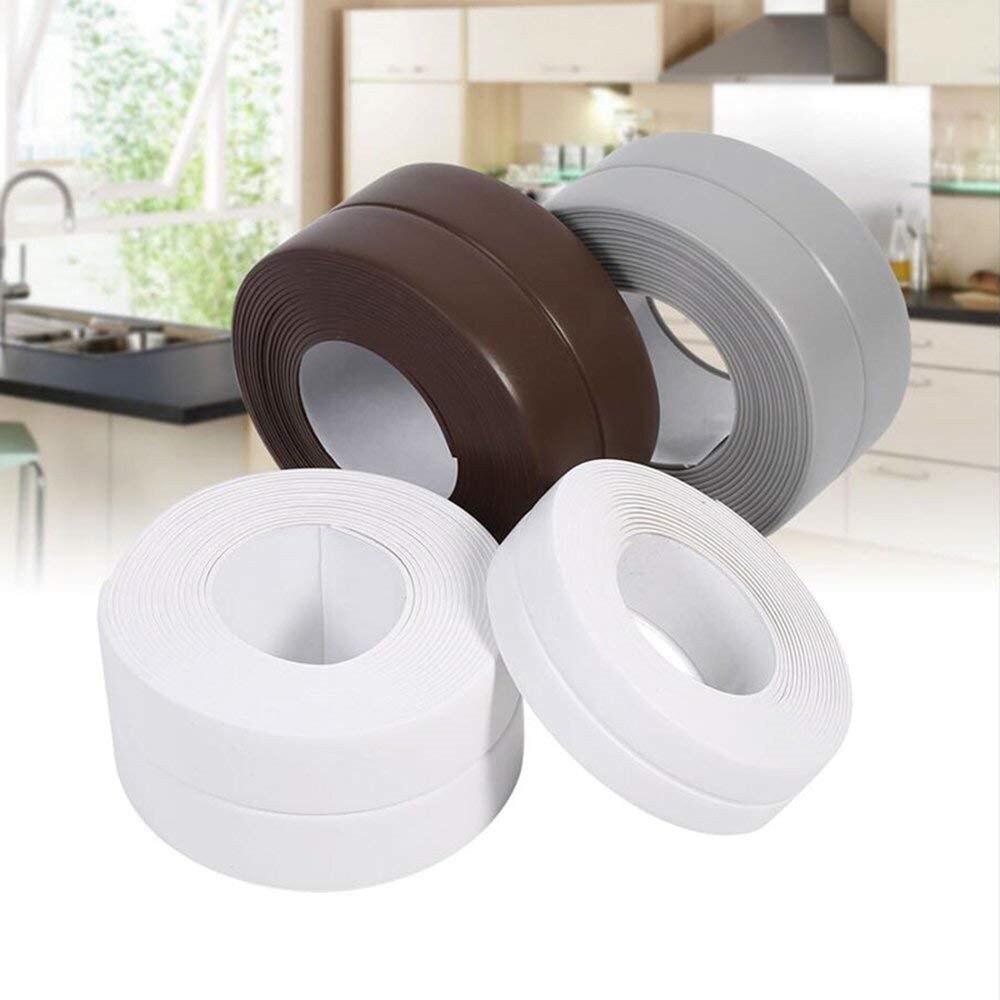 Acryl Lijm Keuken Pvc Sticker Waterdicht Mildewproof Tape Lijn Hoek Naden Vocht Meeldauw Bescherming Collision Rubberen Strip
