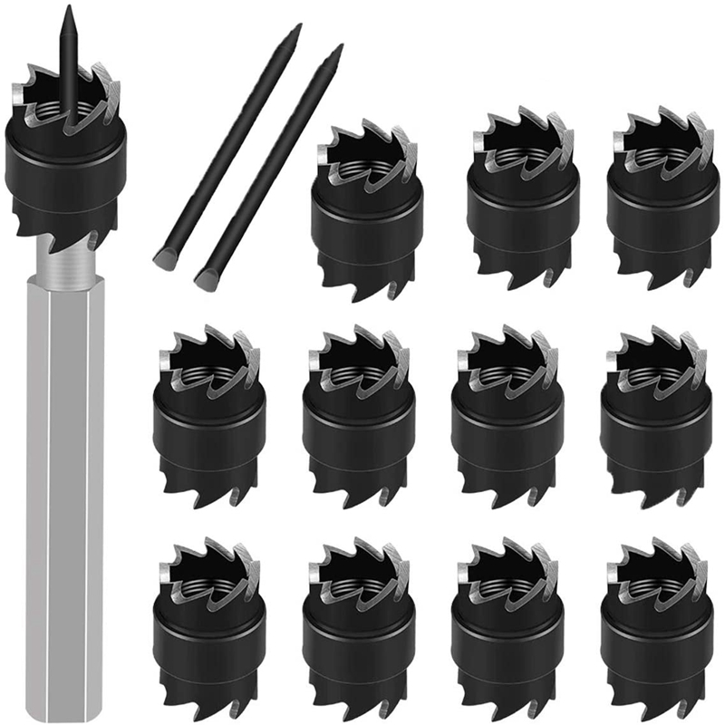 14Pcs Spot Welding Cutter Set, Remover Drill Bit Metal Hole Cutter Remover Set, for Electric Drill Spot Welding: Default Title