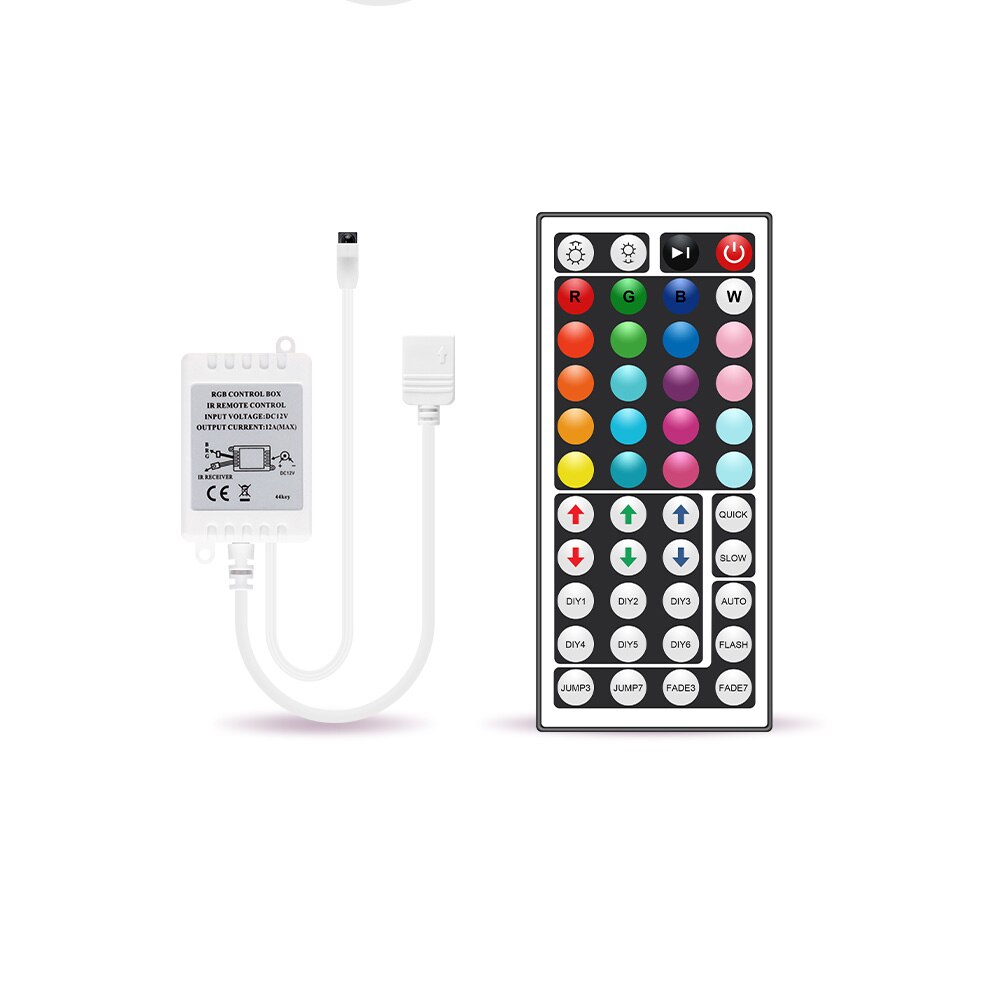 24Keys 44Keys LED RGB Controller DC12V IR Remote Controller for SMD 3528 5050 2835 RGB LED Strip Lights Single Dual Output: 44Key Single output