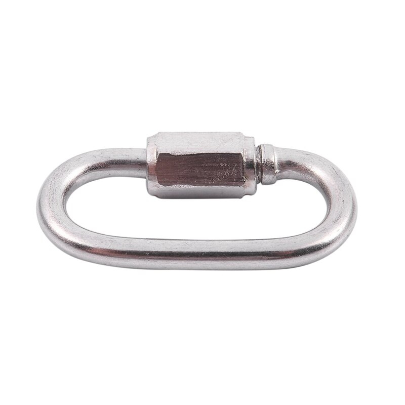 Stainless Steel Screw Gate Rock Lock Climbing Gear Carabiner 4MM