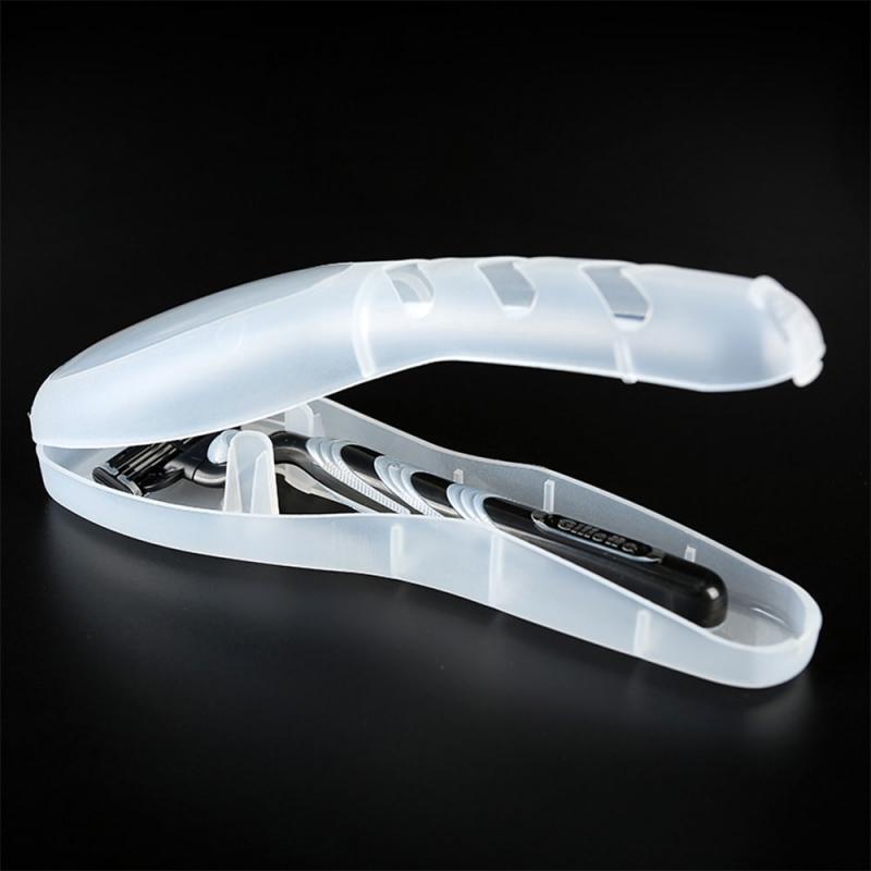 1Pc Reizen Mannen Scheermes Case Draagbare Plastic Scheermesjes Opbergdoos Scheren Machine Container Houder Scheerapparaat Opbergdoos
