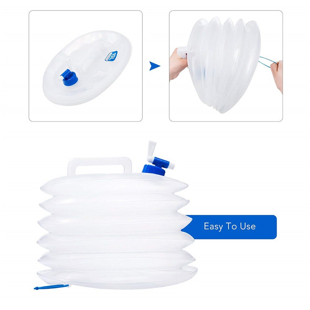 Collapsible Water Container Pot Large Capacity Portable Kettle Foldable Plastic Bucket for Outdoor Activities Camping Picnic