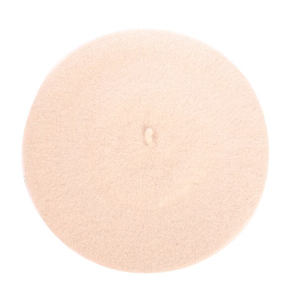 Vinter solid stickad baskermössa för tjej 100%  ull kvinnor elengant benmössa vanlig varm huva fransk basker kvinnlig mjuk målarhatt: Beige