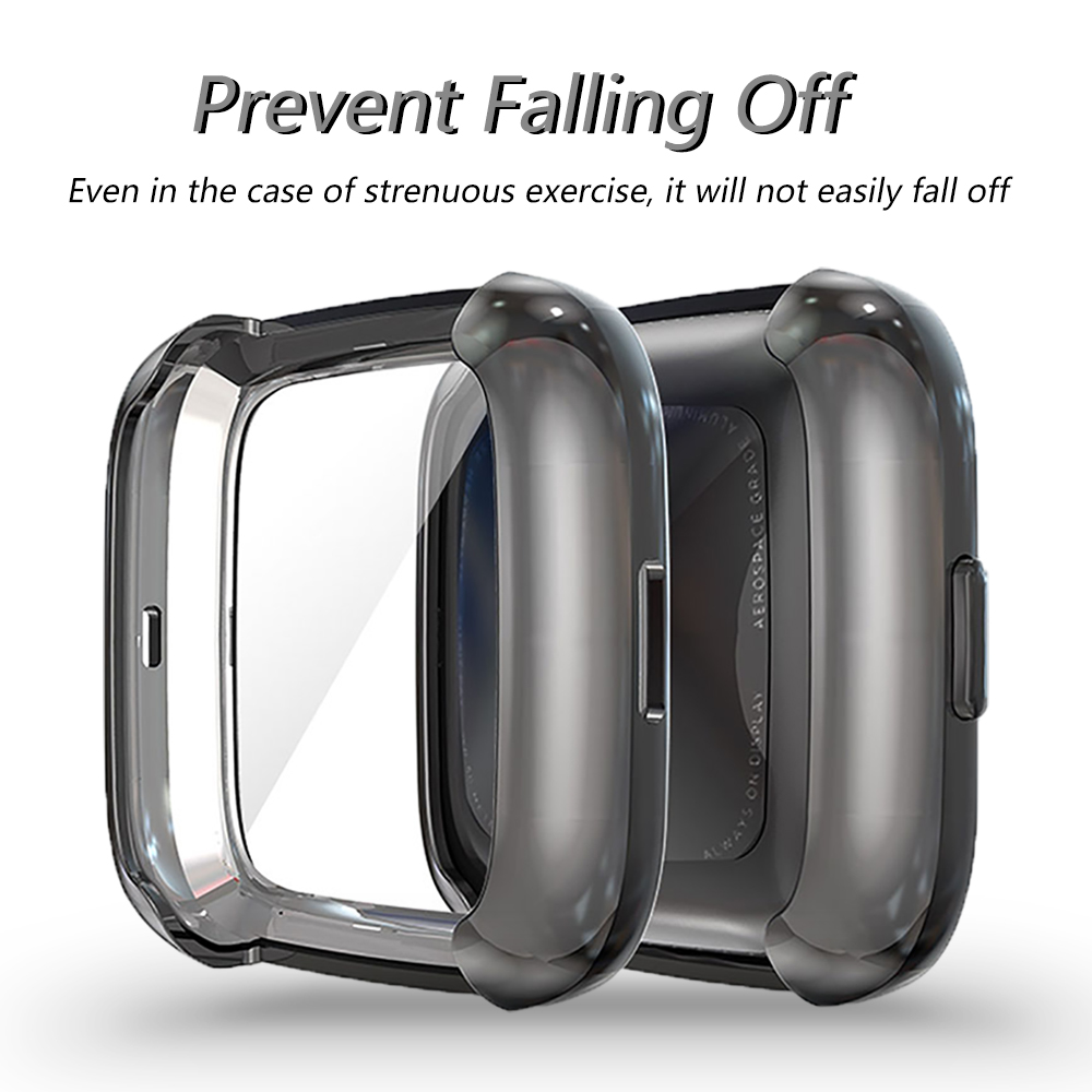 Protective Case For Fitbit Versa Lite / Versa 2 / Versa TPU Cover Bumper With Screen Protector Smart Watch Shell Accessories