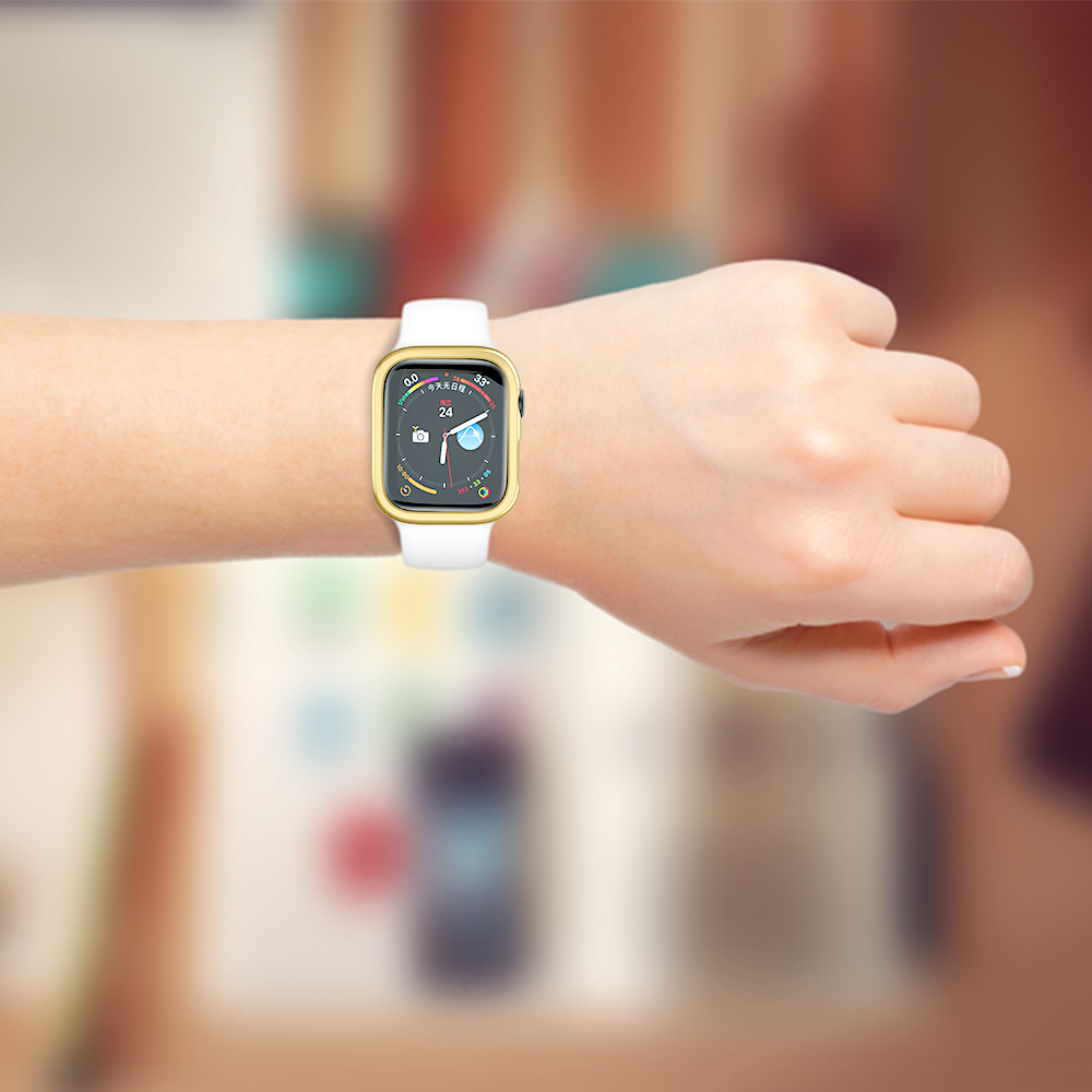 Para Apple Watch 45mm 41mm 38mm 42mm 40mm 44mm cubierta de esqueleto chapada marco duro de la caja del parachoques de PC para iWatch SE 8 7 6 5 4 3 2 1 funda