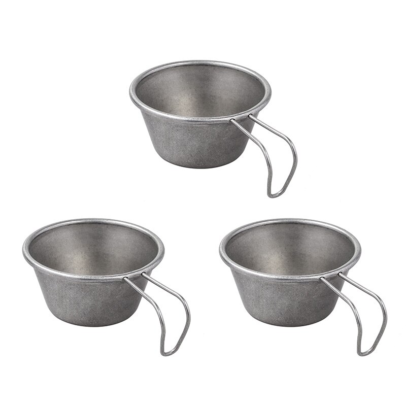 Thous ventos sierra copo com alça utensílios de mesa para acampamento ao ar livre utensílios de mesa 40/280/450ml viajar equipamentos campismo suprimentos: TW3007-P 3 Pcs