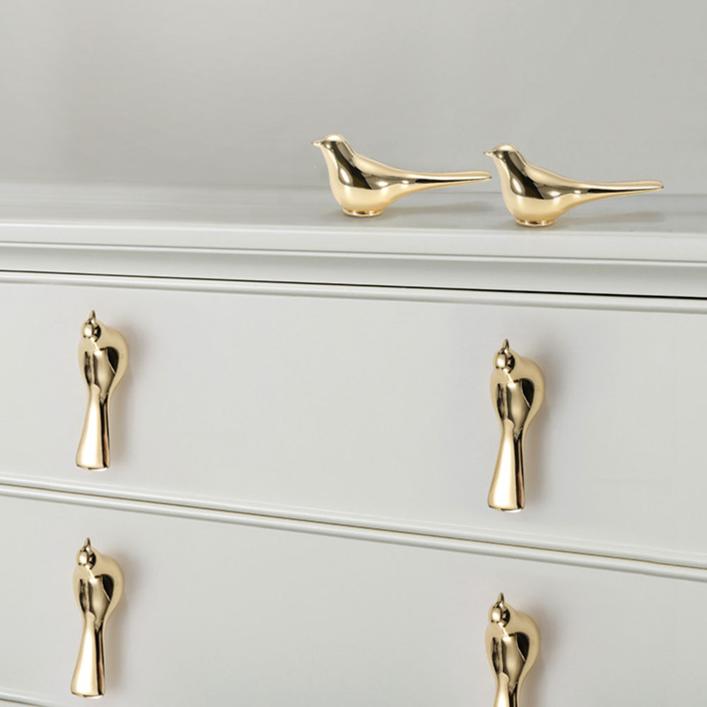 Skåphandtag Guld - Enkel Knopp - Zinklegering - För Lådor, Skåp och Möbeldekor