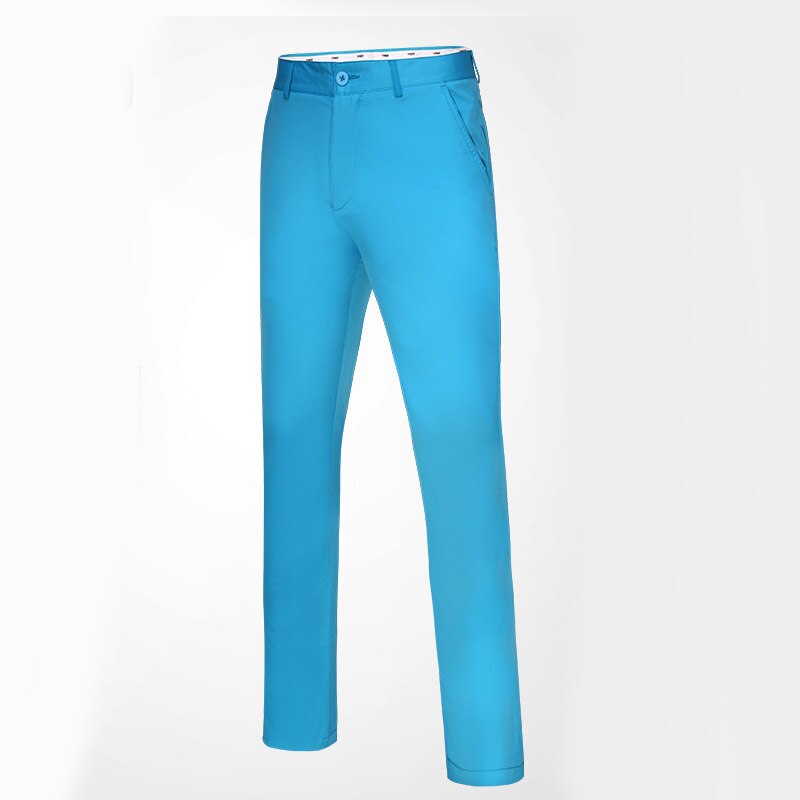 Herr golfkläder långbyxor andas sommar snabbtorkande byxor elastisk midja slim soft xr