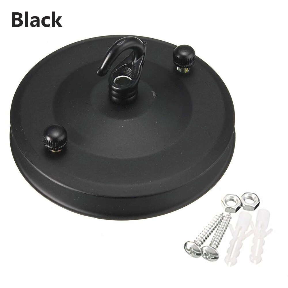 Lustre au plafond Antique Vintage, support d&#39;assiette à crochet, accessoire de lampe: black