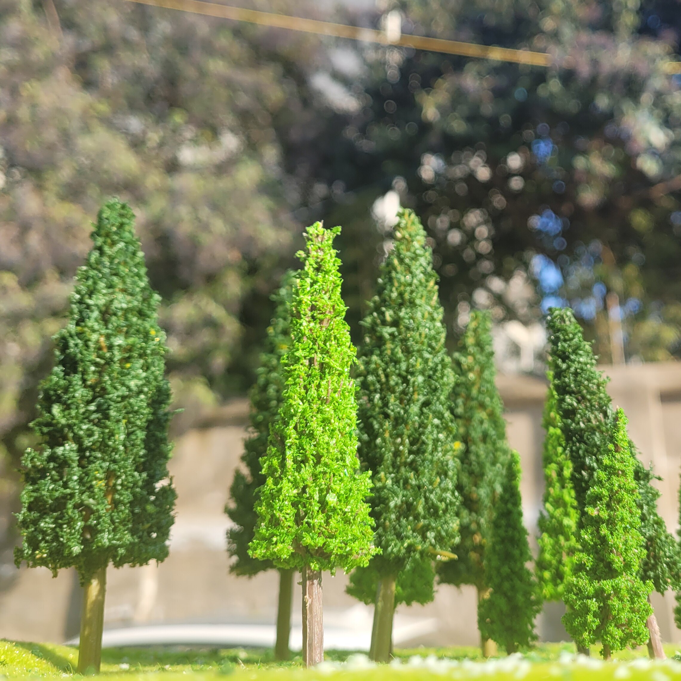 3/8/20/50pcs Model Sequoia Tree Landscape Miniature Train Railway Layout Landscape Perspective Diy window Christmas Decoration