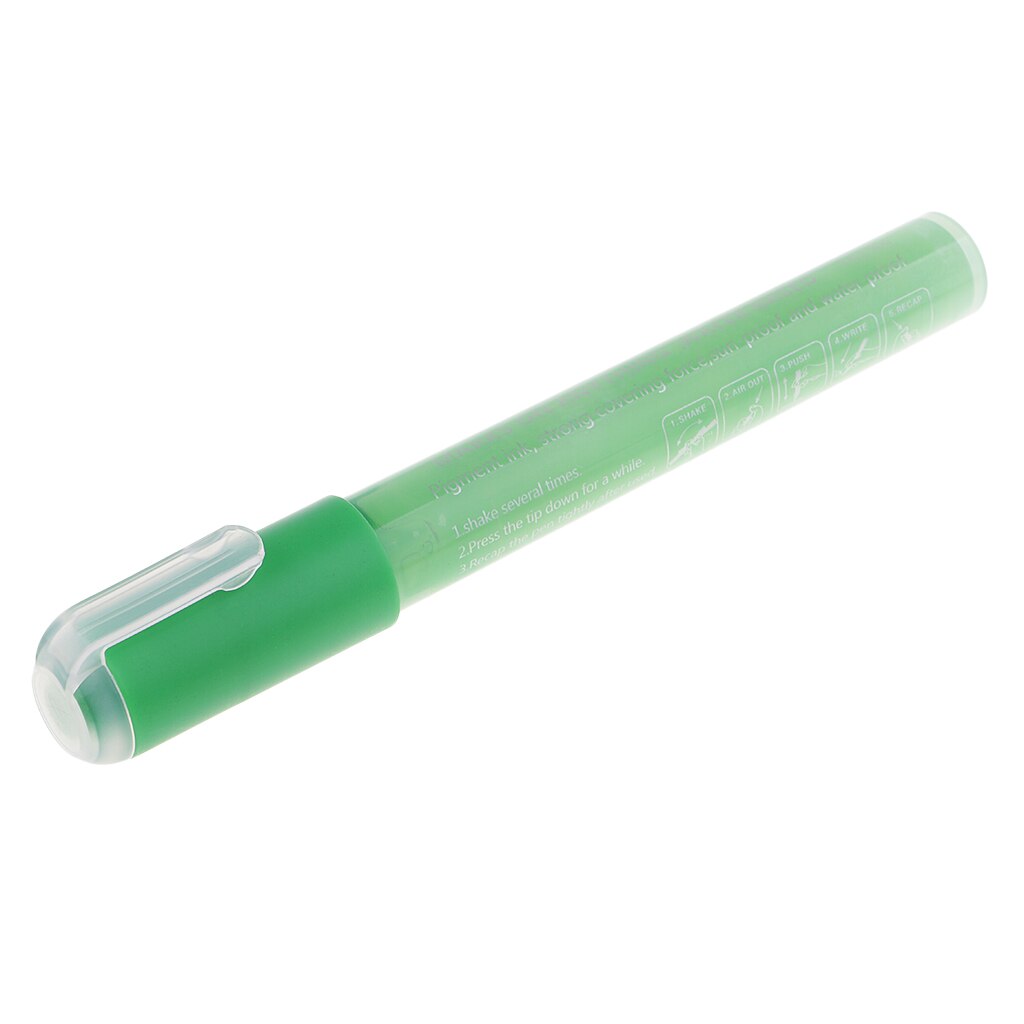 School Office Favorite Accessory Paint Pens Acrylic Paint Marker Painting Pens Art Crafts Pen Scrapbooking 12 Colors: green