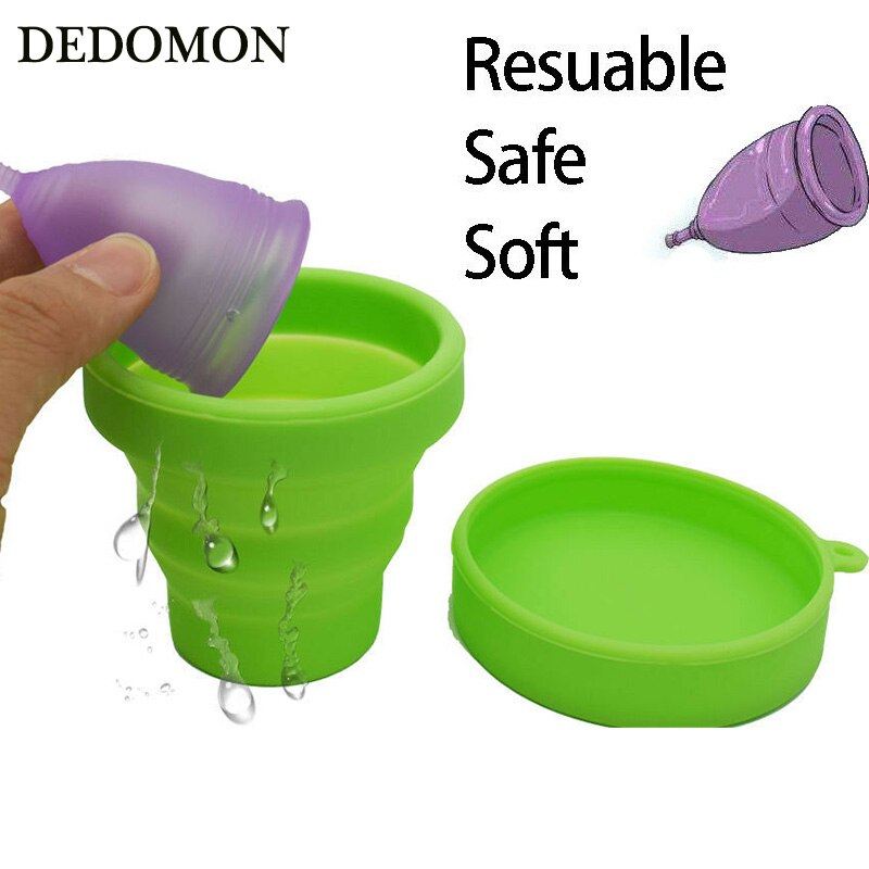 Menstrual Sterilizing Cup Collapsible Silicone Cup flexible to clean Menstrual Cup Recyclable Camping Foldable Sterilizer Cup