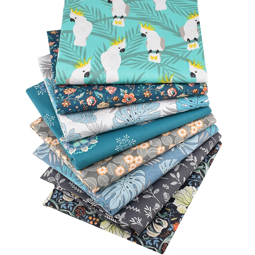 8 Stuks Zachte Ademend Katoen Doeken Patchwork Textiel Materiaal Gedrukt Doek Naaien Quilten Stof Voor Patchwork Diy Handgemaakte