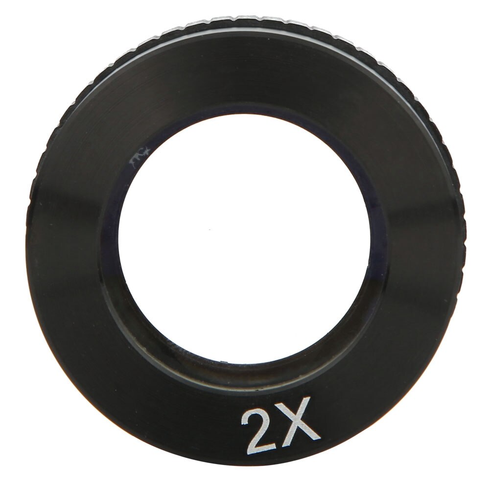 2X Objective Lens Microscope Auxiliary Objective Lens for Single Barrel Microscope 42mm Mounting Thread